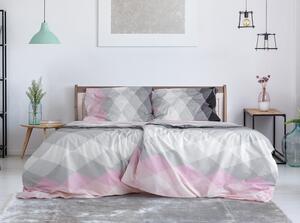 Ružičasto-siva posteljina za krevet za jednu osobu od krepa 140x200 cm Top Class – B.E.S