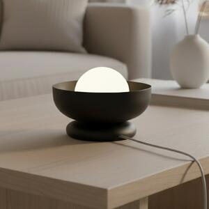 EMIBIG LIGHTING Ozzy LN1 stolna lampa, crna, čelik/staklo, visina 13 cm, G9, Crno, Dnevni boravak/blagovaonica, Metal