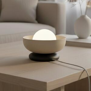 EMIBIG LIGHTING Stolna lampa Ozzy LN1, bež, čelik/staklo, visina 13 cm, G9, Bež, Dnevni boravak/blagovaonica, Metal