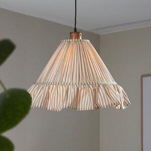 PR Home Estrid viseća lampa, bež, tkanina, Ø 40 cm, E27, prigušiva, Bež, Dnevni boravak/blagovaonica, Tkanina / tekstil