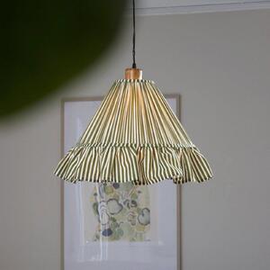 PR Home Estrid viseća lampa, mahovinasto zelena, tkanina, Ø 40 cm, E27, prigušiva, Zelena, Dnevni boravak/blagovaonica, Tkanina / tekstil