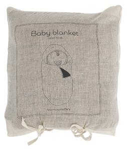 Smeđa pamučna deka za bebe 80x100 cm Baille – Bloomingville Mini