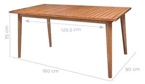 Vrtni blagovaonski stol od punog bagrema 90x160 cm Marilyn - LDK Garden