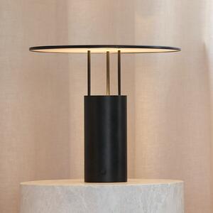 Piet Hein LED stolna lampa Tempel280, crna, visina 24,5 cm, prigušiva, Crno, spavaća soba, Aluminij