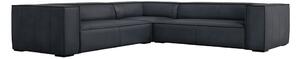 Tamno plava kožna kutna garnitura (promjenjiva) Madame – Windsor & Co Sofas