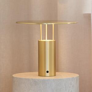 Piet Hein LED stolna lampa Tempel280, mesing, visina 24,5 cm, prigušiva, Zlato / mjed, spavaća soba, Aluminij