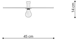 Crna stropna svjetiljka ø 45 cm Soho – Nice Lamps