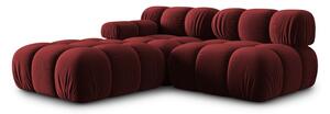 Crvena baršunasta sofa 282 cm Bellis – Micadoni Home