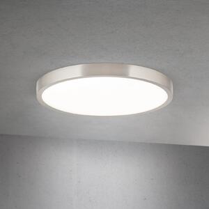 ORION LED stropna svjetiljka Disc, satenska završna obrada boje nikla, Ø 28 cm, CCT, prigušiva, Metalik, Dnevni boravak/blagovaonica, Aluminij