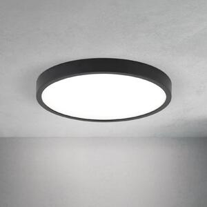 ORION LED stropna svjetiljka Disc, crna Ø 24 cm, CCT metal/plastika, prigušiva, Crno, Dnevni boravak/blagovaonica, Aluminij