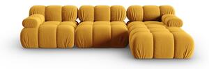 Žuta baršunasta sofa 285 cm Bellis – Micadoni Home