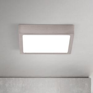 ORION LED stropna svjetiljka Disc, satenska završna obrada boje nikla, duljina 14 cm, prigušiva, Metalik, Dnevni boravak/blagovaonica, Aluminij