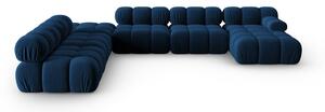 Plava baršunasta sofa 379 cm Bellis – Micadoni Home