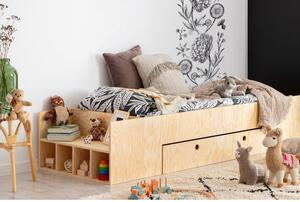 Dječji krevet s dodatnim ležajem s prostorom za pohranu 70x160 cm u prirodnoj boji LUNA A – Adeko