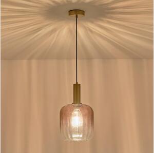 Luster na sajli TOPAZ 1xE27/15W/230V crvena/dimna pr. 20 cm