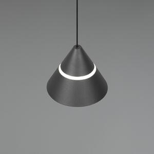 Trio Lighting LED viseća svjetiljka Romeo, Ø 14 cm, crna, metalna, CCT, Crno, Dnevni boravak/blagovaonica, Metal