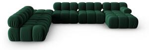 Zelena baršunasta sofa 379 cm Bellis – Micadoni Home