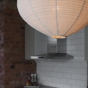 PR Home Verona viseća svjetiljka, bijela, Ø 55 cm, tkanina, E27 LED, prigušiva, Bijela, Dnevni boravak/blagovaonica, Tkanina / tekstil