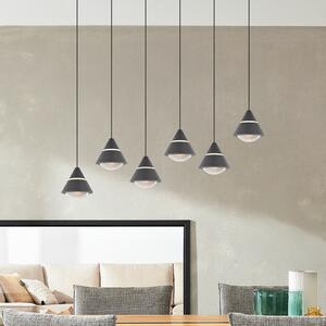 Trio Lighting Viseća LED lampa Romeo, duljina 75 cm, crna, metalna, 6 žarulja., Crno, Dnevni boravak/blagovaonica, Metal