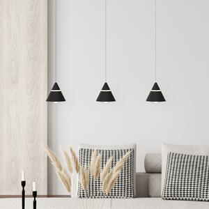Trio Lighting LED viseća svjetiljka Romeo, duljina 55 cm, crna, metalna, 3 žarulje., Crno, Dnevni boravak/blagovaonica, Metal