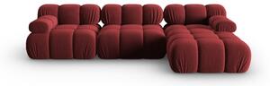 Crvena baršunasta sofa 285 cm Bellis – Micadoni Home