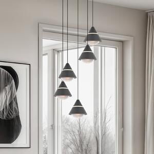 Trio Lighting LED viseća lampa Romeo, Ø 28 cm, crna, metalna, 5 žarulja., Crno, Dnevni boravak/blagovaonica, Metal