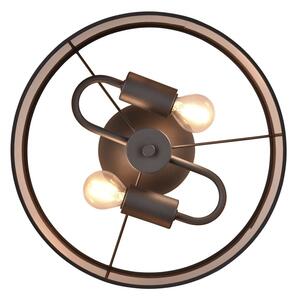 Crno-smeđa stropna svjetiljka ø 30 cm Davos – Trio