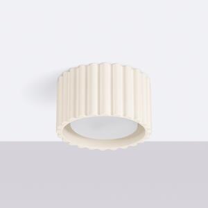 SOLLUX LIGHTING Stropna svjetiljka RIBLA, bež, Ø 10 cm, metal, GX53, prigušiva, Bež, Dnevni boravak/blagovaonica, Aluminij