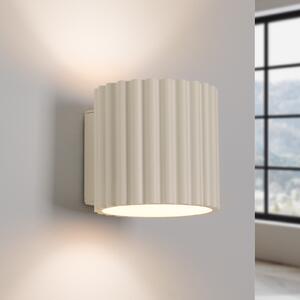 SOLLUX LIGHTING RIBLA zidna svjetiljka, bež, Ø 10 cm, metal, G9, prigušiva, Bež, Dnevni boravak/blagovaonica, Aluminij, Zid okrugli