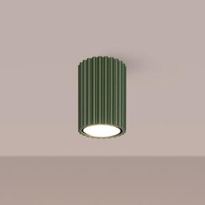 SOLLUX LIGHTING ALORA stropna svjetiljka, maslinasto zelena, Ø 7 cm, metalna, GU10, prigušiva, Zelena, Dnevni boravak/blagovaonica, Aluminij