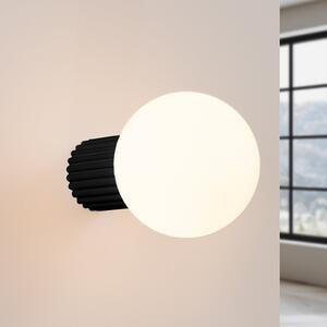 SOLLUX LIGHTING ORBI zidna svjetiljka, crna, staklo/metal, Ø 12 cm, IP44, G9, prigušiva, Crno, kupaonica, Aluminij, Metak