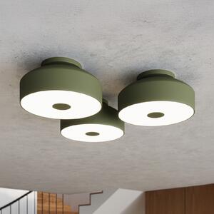 SOLLUX LIGHTING CLARO stropna svjetiljka, maslinasto zelena, Ø 30 cm, metalna, 4 x E27, prigušiva, Zelena, Dnevni boravak/blagovaonica, Metal