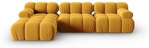Žuta baršunasta sofa 285 cm Bellis – Micadoni Home