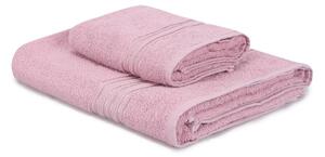 Ružičasti pamučni set ručnika 2 kom Dora – Foutastic