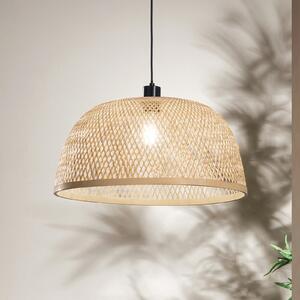 Luce Ambiente Design Viseća lampa od bambusa, smeđa, Ø 48 cm, bambus, prigušiva, Smeđa / hrđa, Dnevni boravak/blagovaonica, Bambus