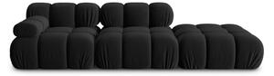 Crna baršunasta sofa 282 cm Bellis – Micadoni Home