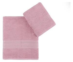 Ružičasti pamučni set ručnika 2 kom Dora – Foutastic