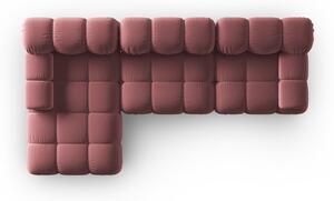 Ružičasta baršunasta sofa 285 cm Bellis – Micadoni Home