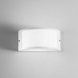 INTEC Vanjska zidna svjetiljka Austin, bijela, širine 25 cm, metalna, IP54, prigušiva, Bijela, Aluminij