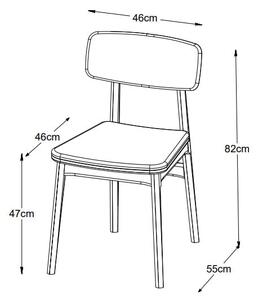 Blagovaonska stolica u prirodnoj boji Livo – Unique Furniture