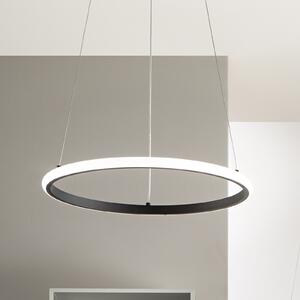 Luce Ambiente Design Axis LED viseća svjetiljka, Ø 60 cm, crna, metalna, CCT, Crno, Dnevni boravak/blagovaonica, Metal