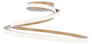 Luce Ambiente Design LED stropna svjetiljka COASTER, zlatne boje, duljina 50 cm, metalna, CCT, Zlato / mjed, Dnevni boravak/blagovaonica, Aluminij