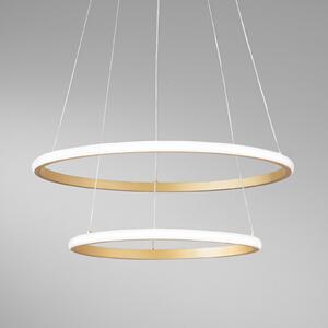 Luce Ambiente Design Axis LED viseća svjetiljka, Ø 60/40 cm, metalna CCT boja zlata, RGB, Zlato / mjed, Dnevni boravak/blagovaonica, Metal