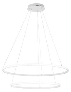 Luce Ambiente Design Axis LED viseća svjetiljka, Ø 80/60 cm, bijela, metalna, CCT, Bijela, Dnevni boravak/blagovaonica, Metal