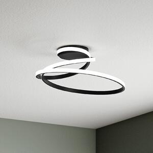 Luce Ambiente Design LED stropna svjetiljka COASTER, crna, duljina 50 cm, metalna, CCT, Crno, Dnevni boravak/blagovaonica, Aluminij