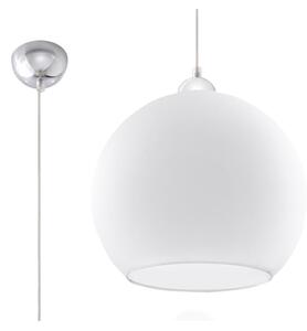 Bijela viseća svjetiljka sa staklenim sjenilom ø 30 cm Bilbao – Nice Lamps