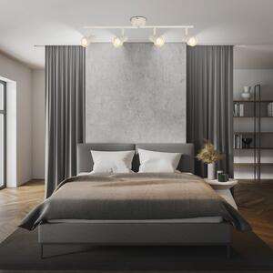 Briloner Stropni reflektor Tapp, bijeli, duljina 61 cm, 4 žarulje, metal, GU10, prigušiva, Bijela, Dnevni boravak/blagovaonica, Metal, Strop polukružni s prostorom