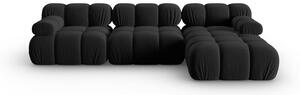 Crna baršunasta sofa 285 cm Bellis – Micadoni Home