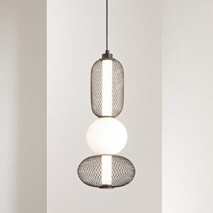 Luce Ambiente Design INKAS LED viseća svjetiljka, visina 53 cm, crna, staklo/metal, CCT, Crno, Dnevni boravak/blagovaonica, Staklo