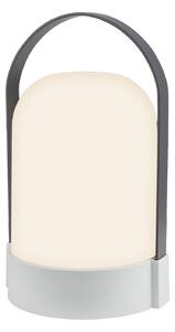 Briloner LED punjiva stolna lampa ASA BIG, svijetlosiva/antracit, 24 cm, IP44, prigušiva, Sivo, Dnevni boravak/blagovaonica, Metal
